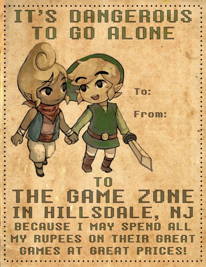 FREE The Game Zone Valentine's Day Card